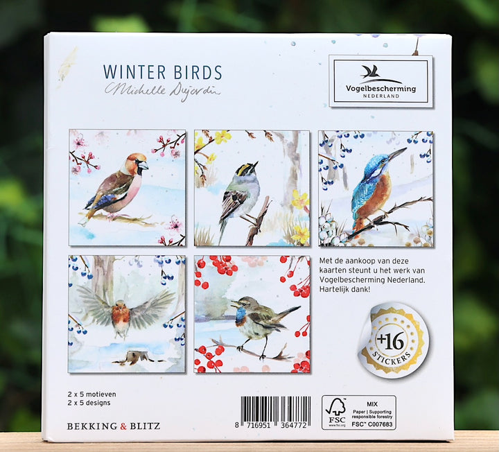 Greeting cards 'Winter Birds' by Michelle Dujardin (2023 release)