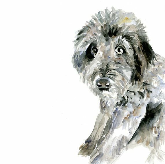 Aquarel schilderij in opdracht van uw hond, kat of huisdier