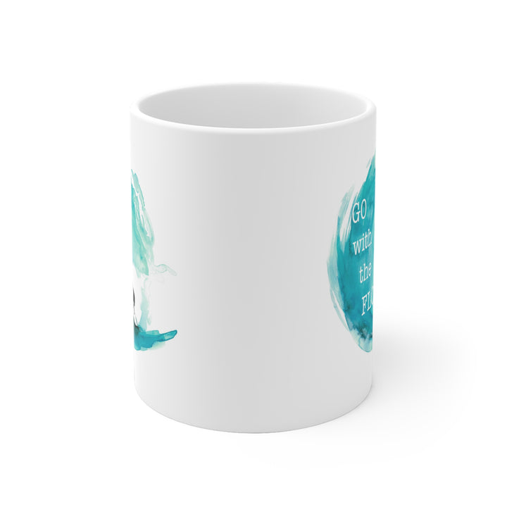 Teal Surf Mug – "Go with the Flow"