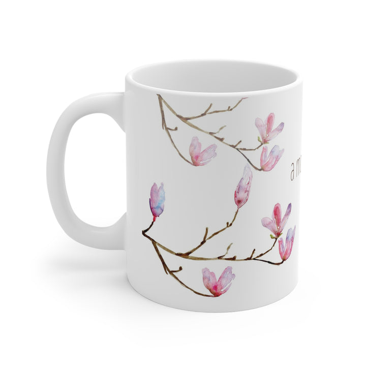 Watercolor Magnolia Mug – Moment of Zen