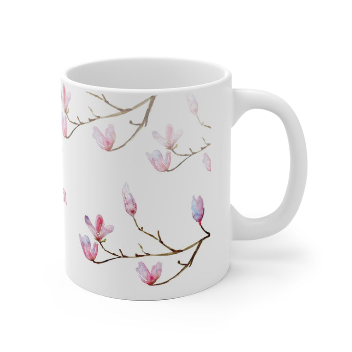 Watercolor Magnolia Mug – Moment of Zen
