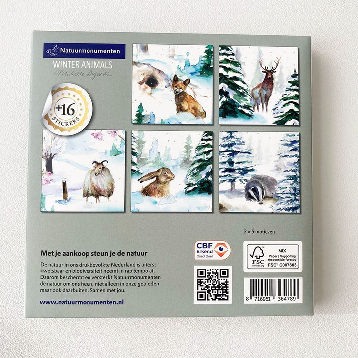 Greeting cards 'Winter Animals' (2023) by Michelle Dujardin