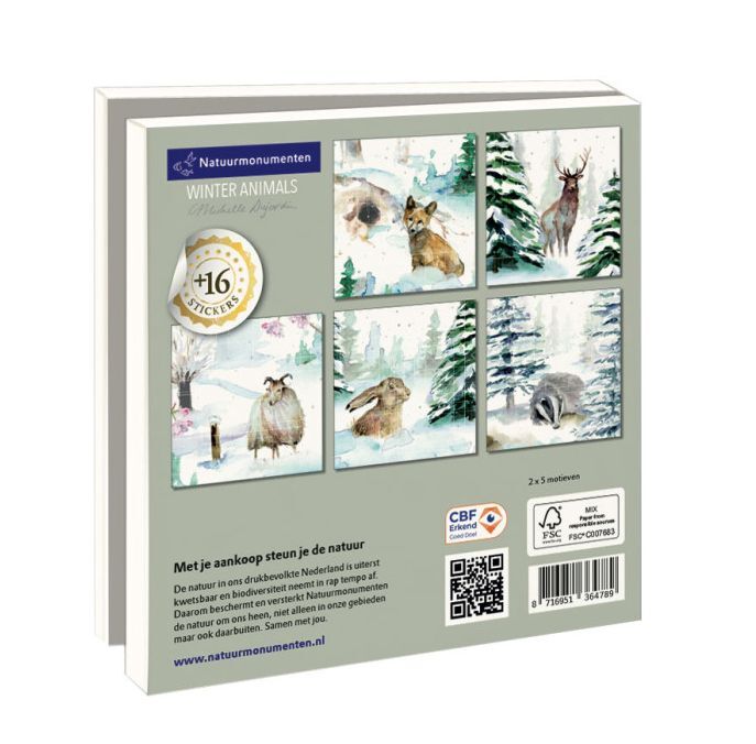 Greeting cards 'Winter Animals' (2023) by Michelle Dujardin