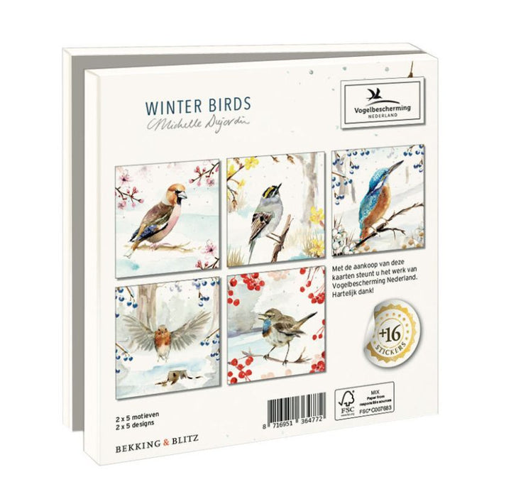 Greeting cards 'Winter Birds' by Michelle Dujardin (2023 release)