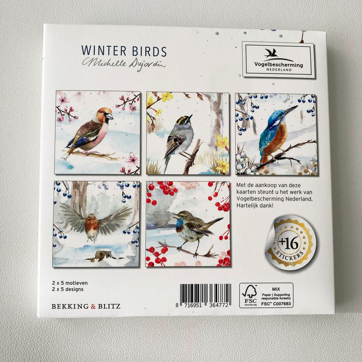Greeting cards 'Winter Birds' by Michelle Dujardin (2023 release)