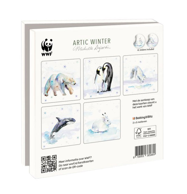 Arctic Winter Greeting Cards – Set of 10 by Michelle Dujardin WWF edition