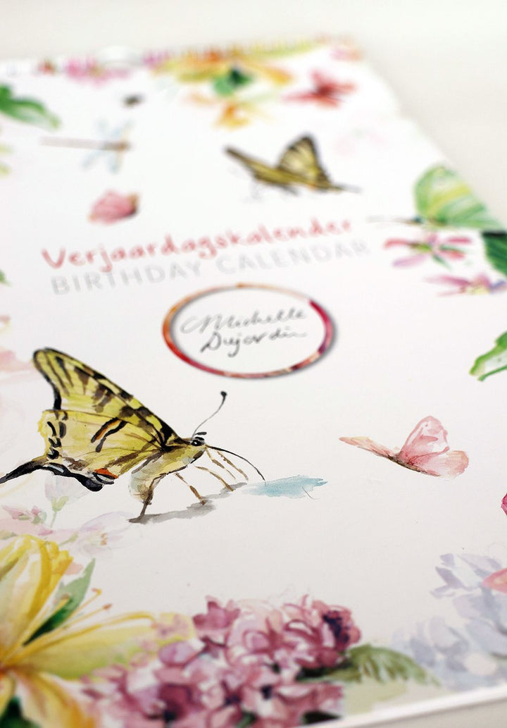 Birthday calendar butterflies & flowers