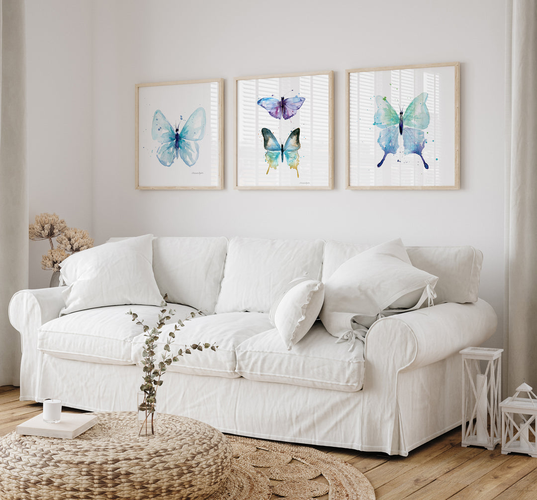Minimalist butterfly Zen Art prints by Michelle Dujardin