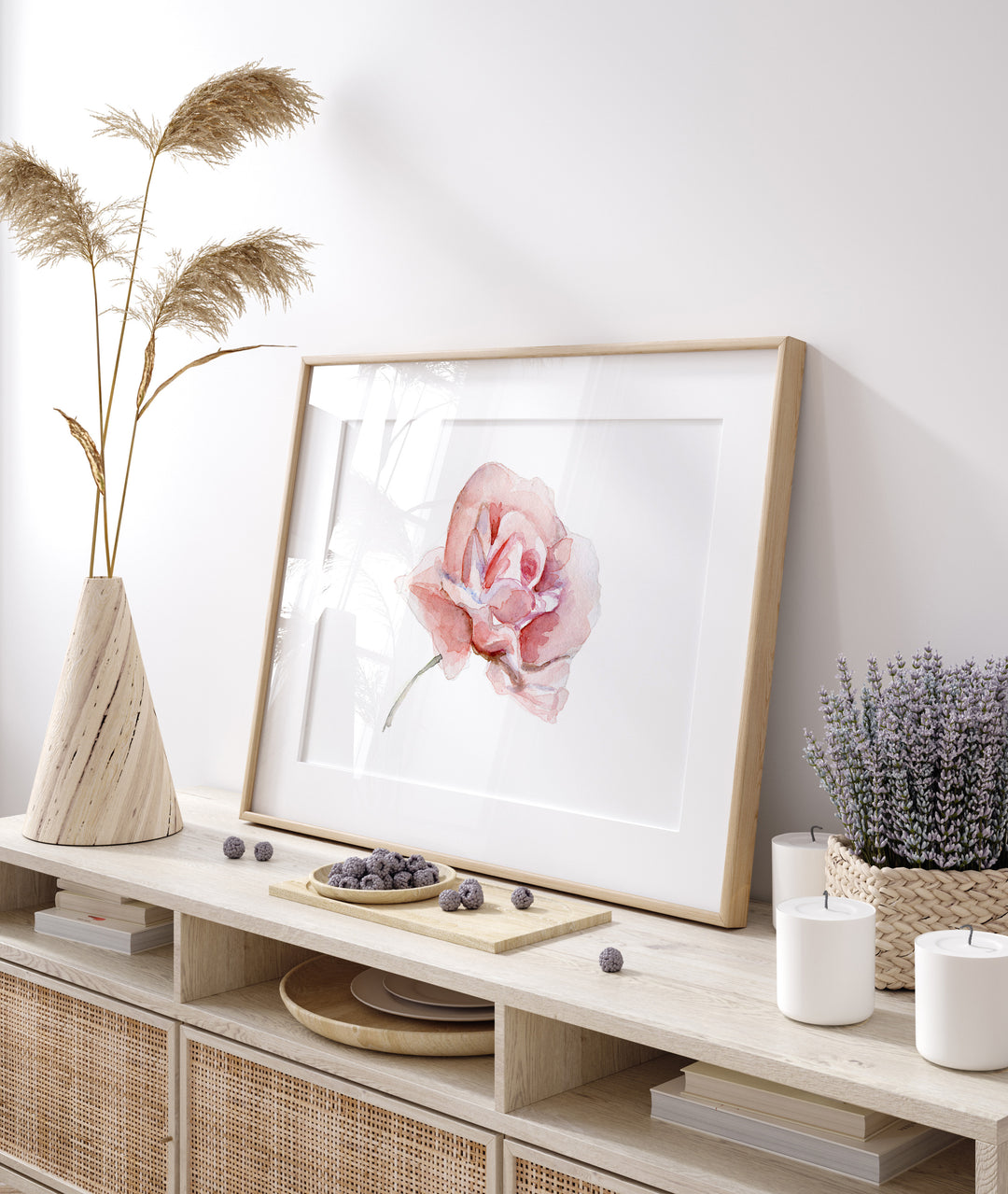 Rose watercolor print by Michelle Dujardin