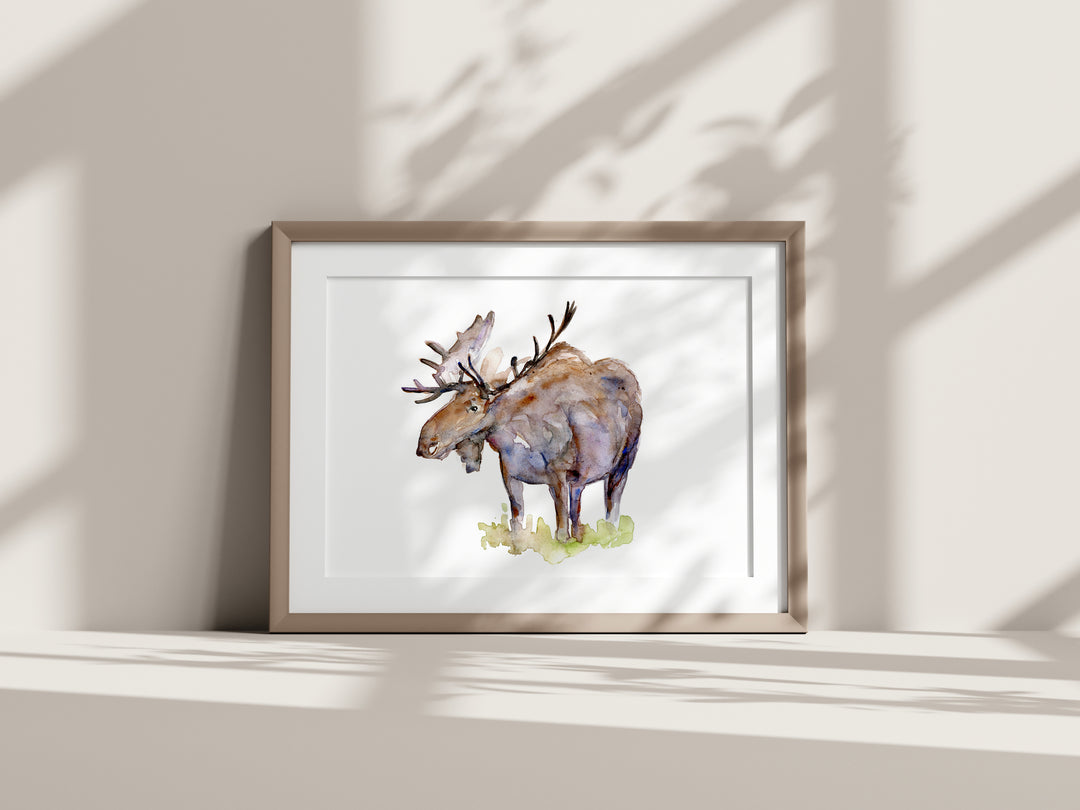 Ingelijste eland print geschilderd door Michelle Dujardin