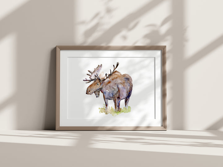 Ingelijste eland print geschilderd door Michelle Dujardin