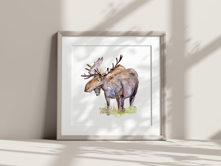 Eland schilderij in vierkante lijst