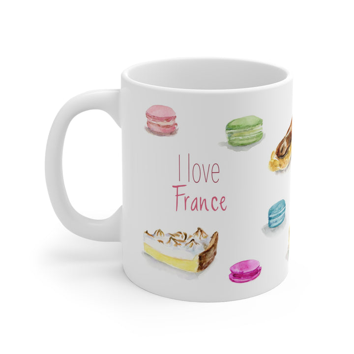 Franse patisserie mok met illustraties van Michelle Dujardin