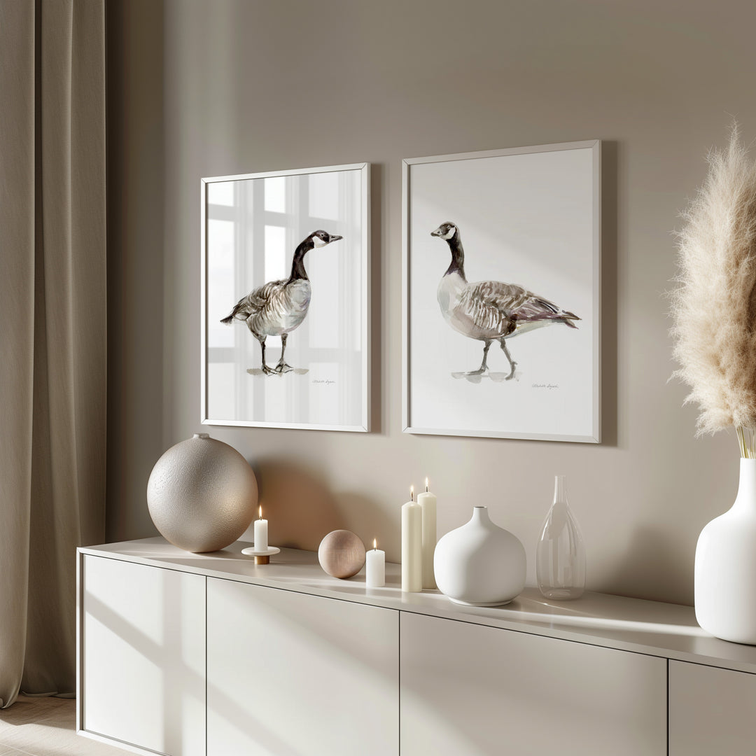 Set van 2 Canadese ganzen muurprints van Michelle Dujardin
