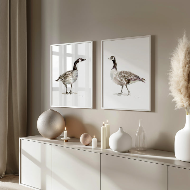 Set van 2 Canadese ganzen muurprints van Michelle Dujardin