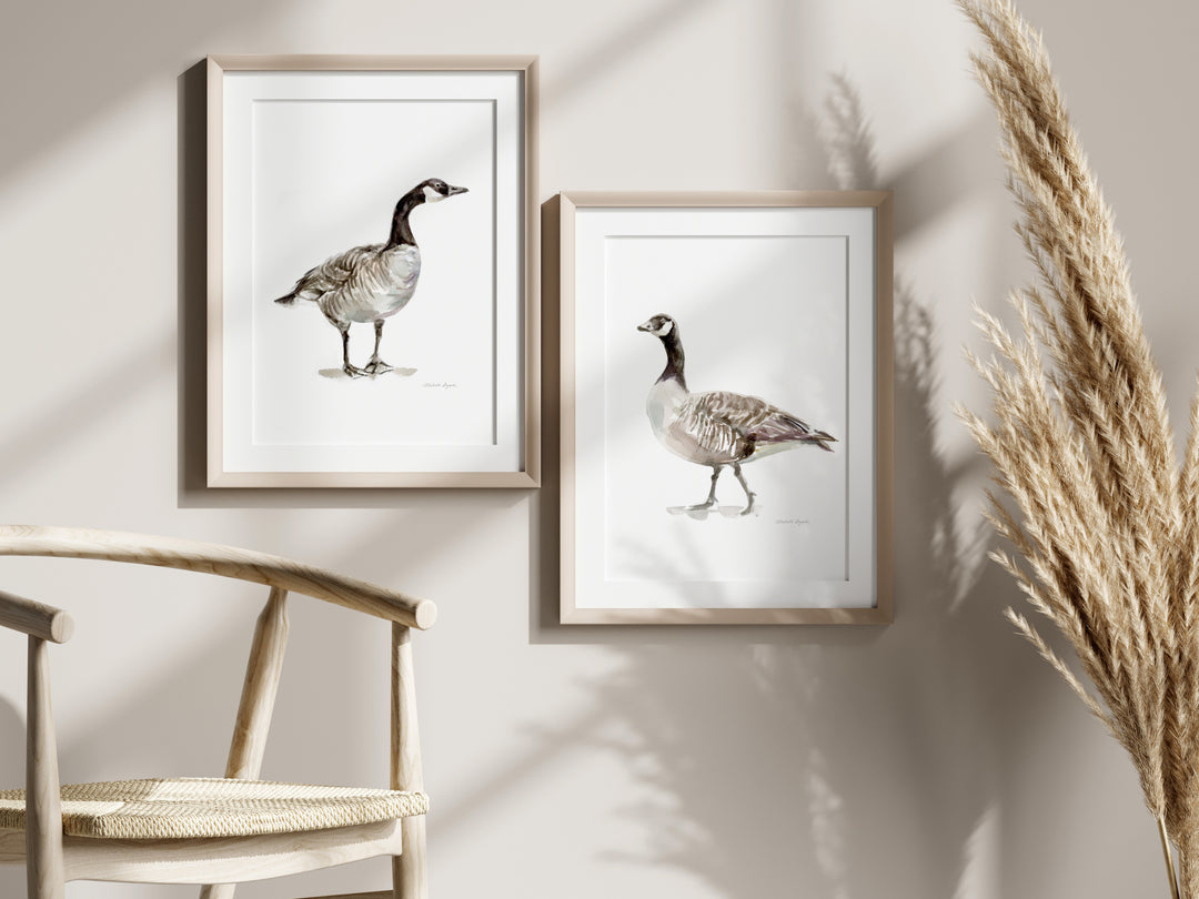 Canadian Goose wall decoration set of 2 prints