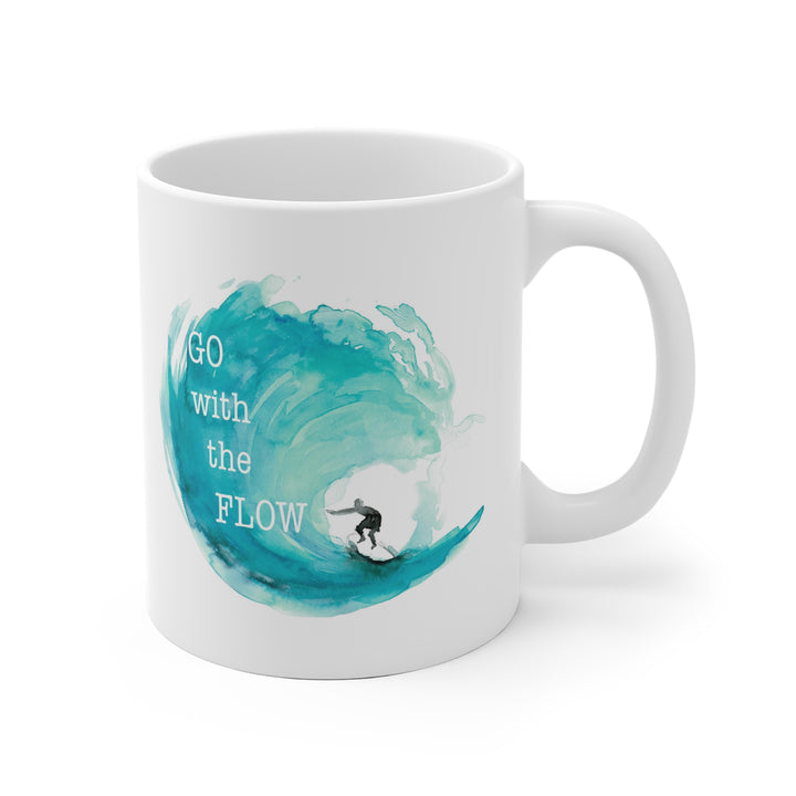Go with the flow mug by Michelle Dujardin