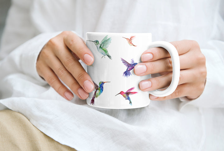 Flying hummingbird watercolor mg by Michelle Dujardin