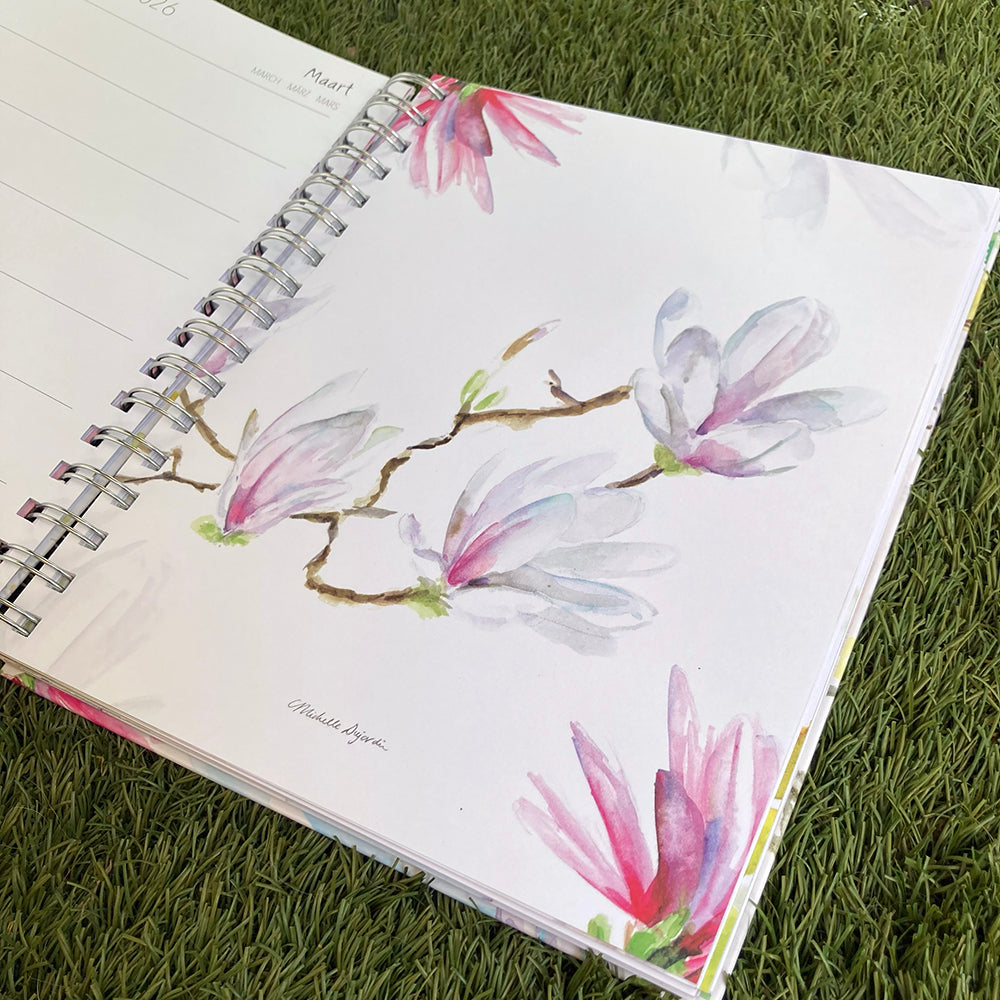 Ring binder diary 2026 'Connect with Nature' by Michelle Dujardin