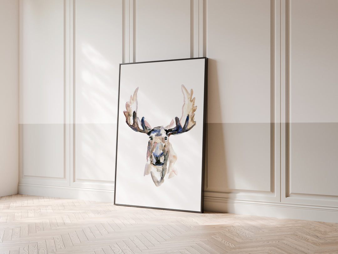 moose painting on a poster by Michelle Dujardin