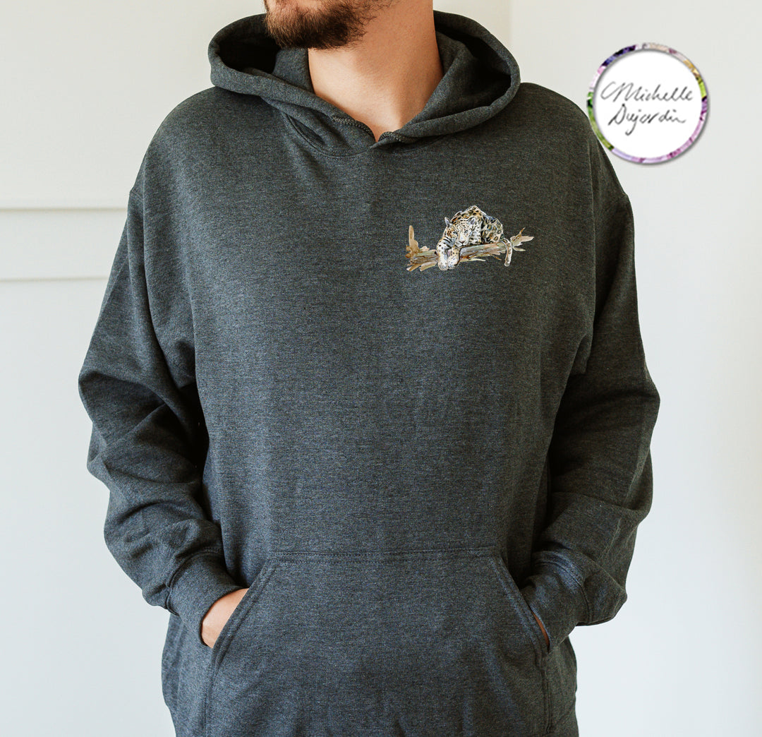 Jaguar en regenwoud dieren op hoodie