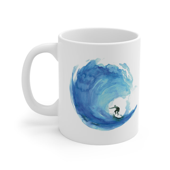 Blue wave ocean mug by Michelle Dujardin