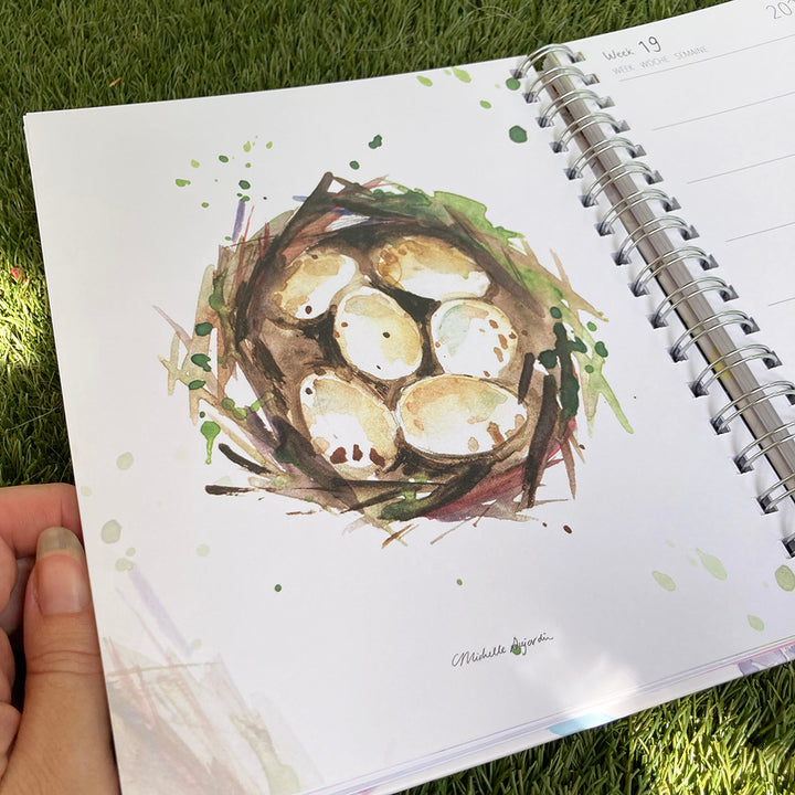 Ring binder diary 2026 'Connect with Nature' by Michelle Dujardin