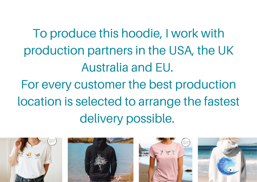 Green pink hummingbird Hoodie