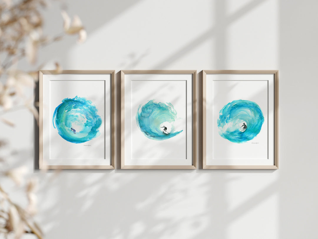 Surf wall art prints by Michelle Dujardin