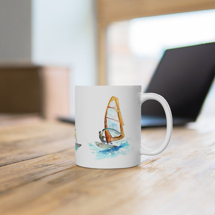 Windsurf coffee mug by Michelle Dujardin