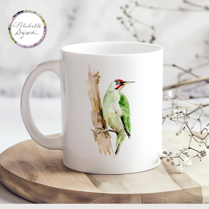 Drinkbeker met Vogels van Michelle Dujardin met 3 spechtsoorten