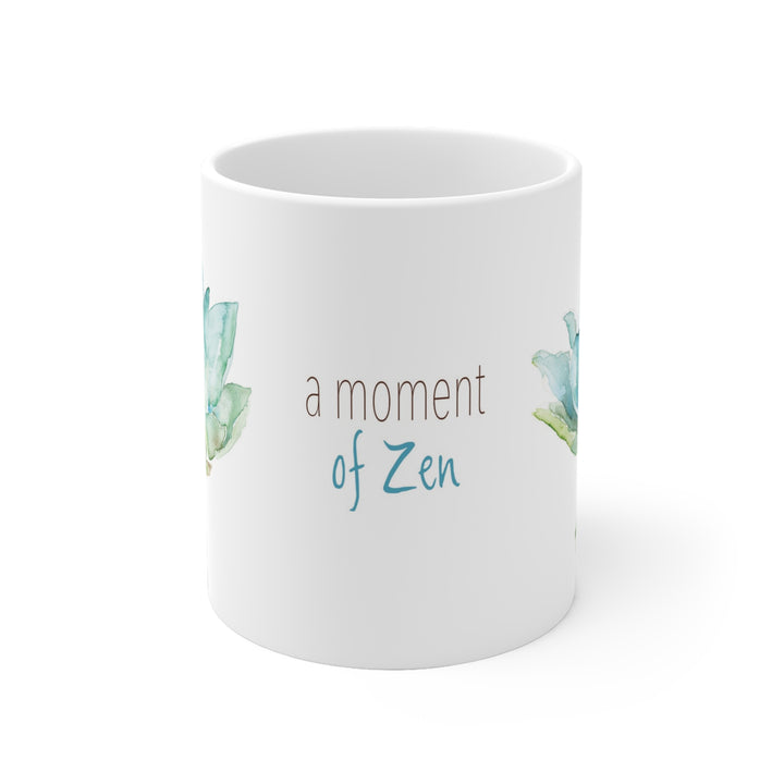 Koffie mok met Zen quote en lotus van Michelle Dujardin
