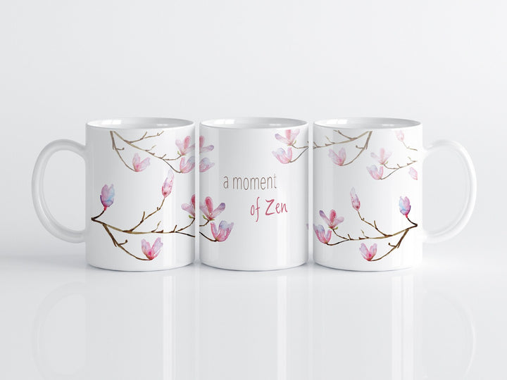 Magnolia flower Zen mug by Michelle Dujardin