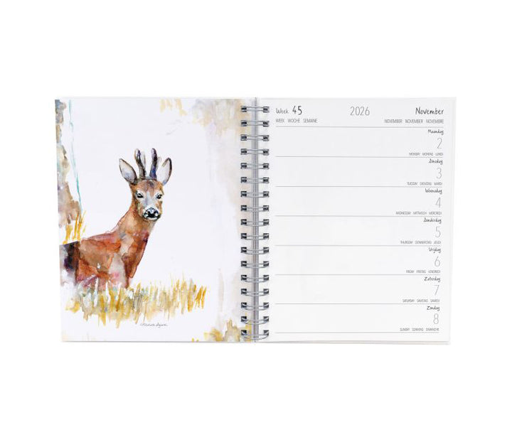 Ring binder diary 2026 'Connect with Nature' by Michelle Dujardin