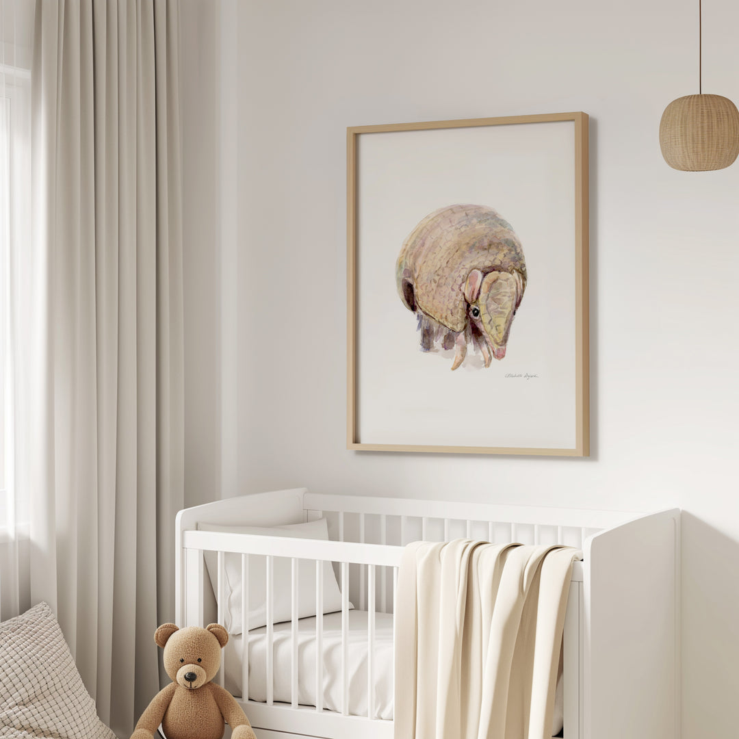Armadillo painting wall decor by Michelle Dujardin