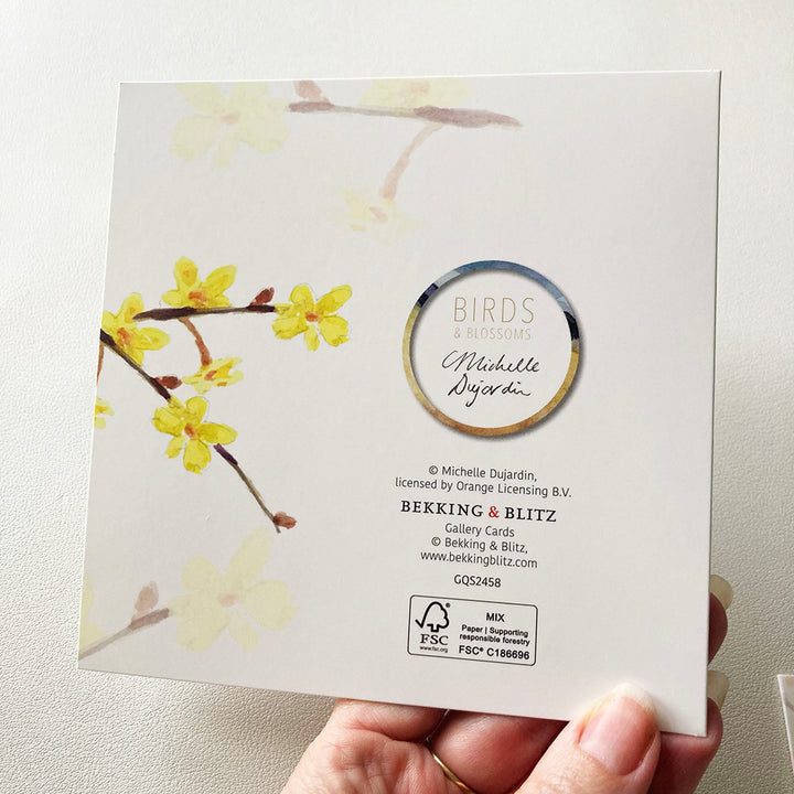 Birds and blossoms greeting cards by Michelle Dujardin