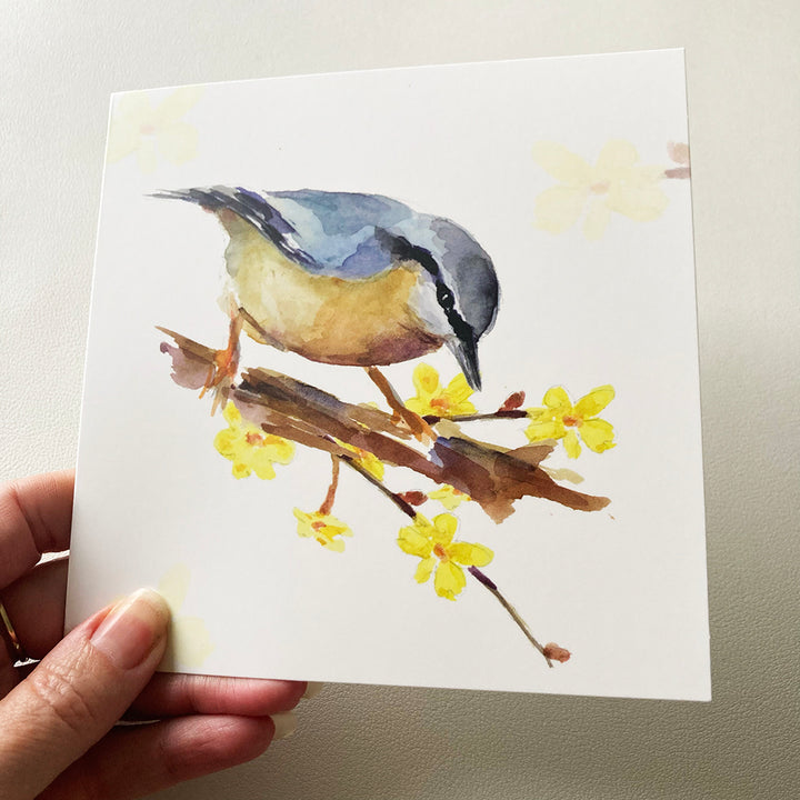 Birds and blossoms greeting cards by Michelle Dujardin
