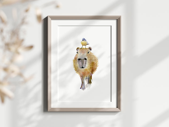 Capibara aquarel schilderij Michelle Dujardin