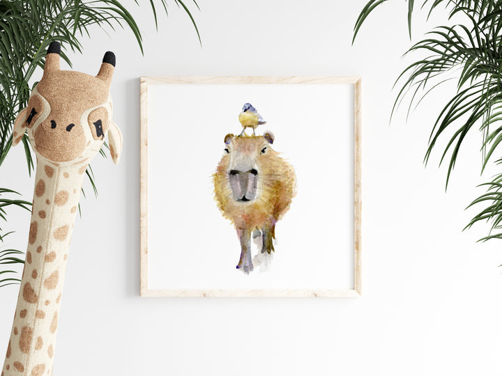 capybara kunst print van michelle dujardin