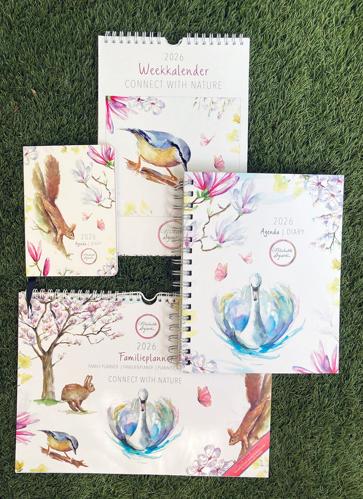 Ring binder diary 2026 'Connect with Nature' by Michelle Dujardin