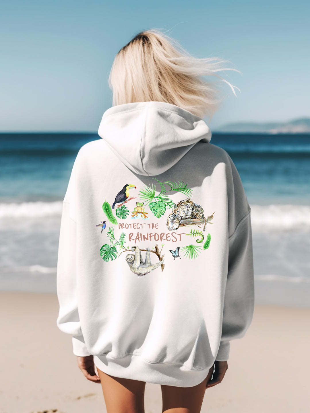 Hoodie met natuurillustraties van Costa Rica van Michelle Dujardin