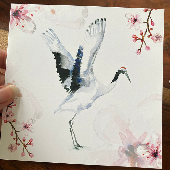 Cranes greeting cards a touch of Zen by Michelle Dujardin