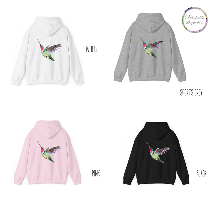Green pink hummingbird Hoodie
