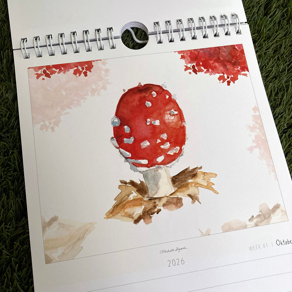 Week calendar 2026 'Connect with Nature' by Michelle Dujardin