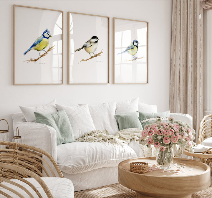 mezen print set van 3 schilderiijen van Michelle Dujardin