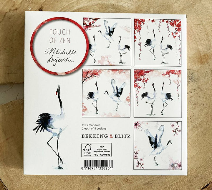 Cranes greeting cards a touch of Zen by Michelle Dujardin