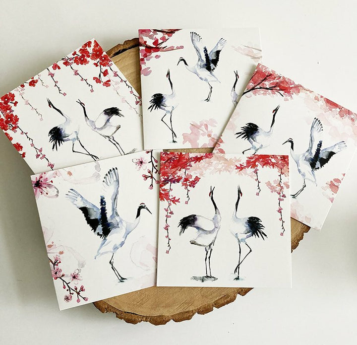 Cranes greeting cards a touch of Zen by Michelle Dujardin