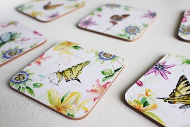 Coasters passion for Butterflies Michelle Dujardin