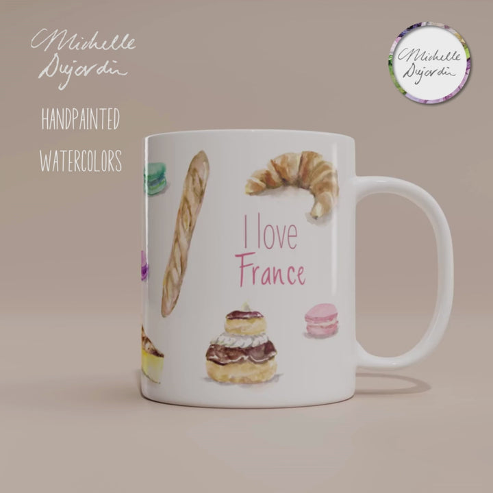 Franch macarons and pastry mug video