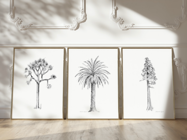 California Tree Art Print Set